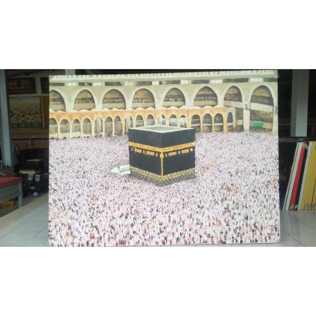 CD 12 lukisan kanvas kabah mekah 100x120 cm RD dsw5 ed