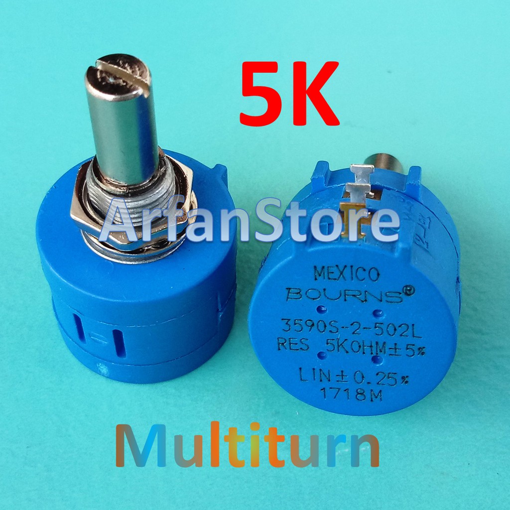 Potensiometer 5K 2W Multiturn Variable Resistor Adj Wirewound BOURNS