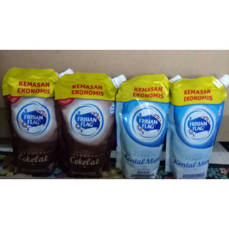 

Frisian Flag Pouch Kental Manis Putih dan Coklat 560G
