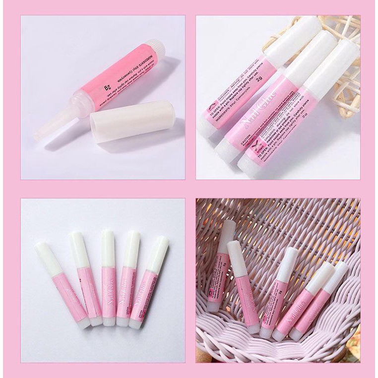 Set Kuku Palsu Full Coverage Warna Permen Matte Dengan Lem