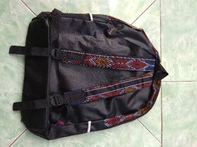 TAS RANSEL BATIK KOMBINASI KULIT SINTETIS 46x30x10 cm - TAS GENDONG ANAK PRIA WANITA COUPLE - MURAH