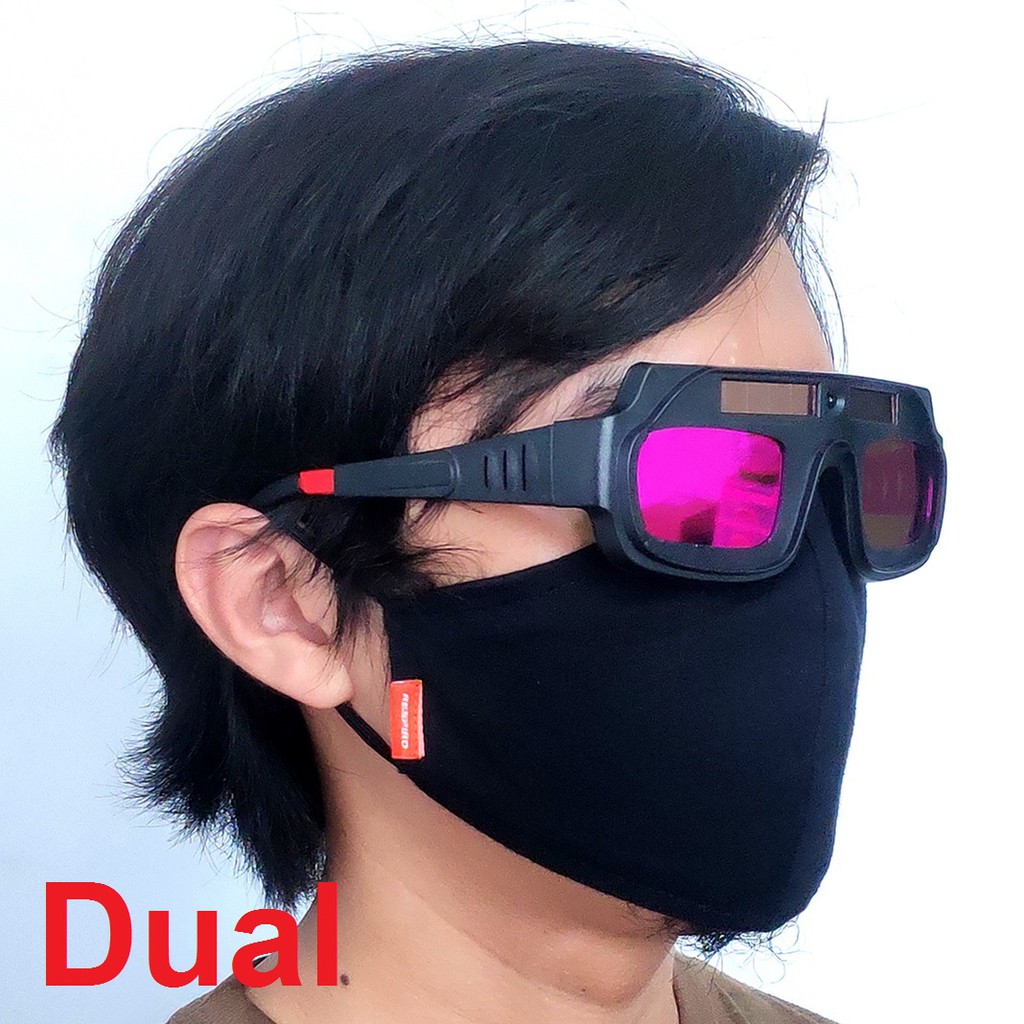 Kacamata Las Otomatis Kacamata Welding Glasses Auto Darkness Kacamata Tukang Las Anti Silau Solar