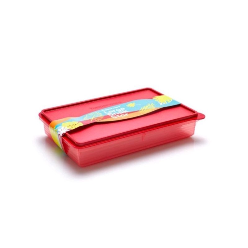 kotak kue tupperware large snack & stor red