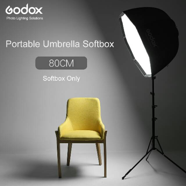 Godox Payung Softbox Reflektor Octagon 80cm untuk Flash Speedlight Perlengkapan Studio Foto