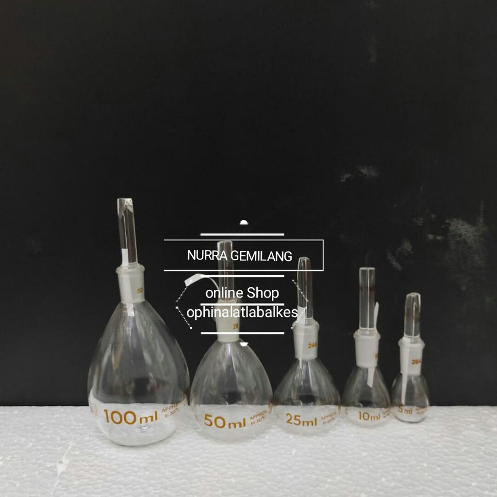 Pycnometer Piknometer Iwaki 50ml 100ml