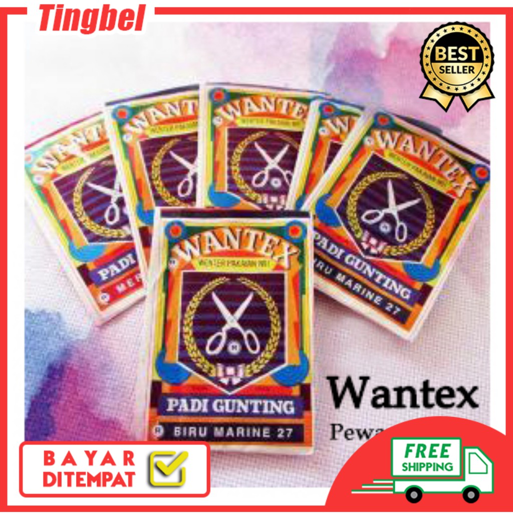 Wantex Wantek Pewarna Pakaian Permanen Kain Baju Celana Jeans Pewarna Hitam - Padi Gunting