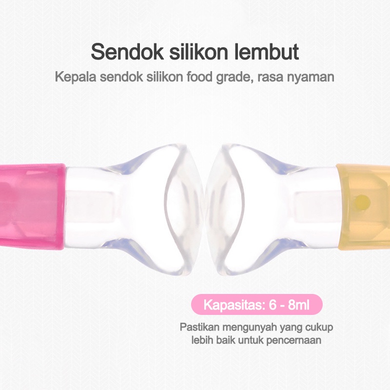 Sendok Makan Bayi Silikon/Sendok makan bayi/Sendok silikon bayi/Sendok Bayi Silikon L64