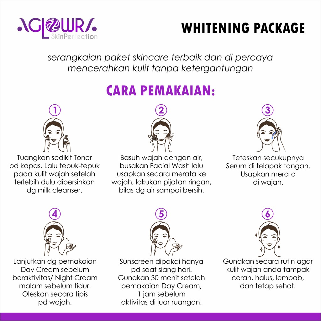 Cream Pemutih Pencerah Kulit Wajah Penghilang Kusam Garansi Aman Bpom Aglowa Paket Whitening Shopee Indonesia