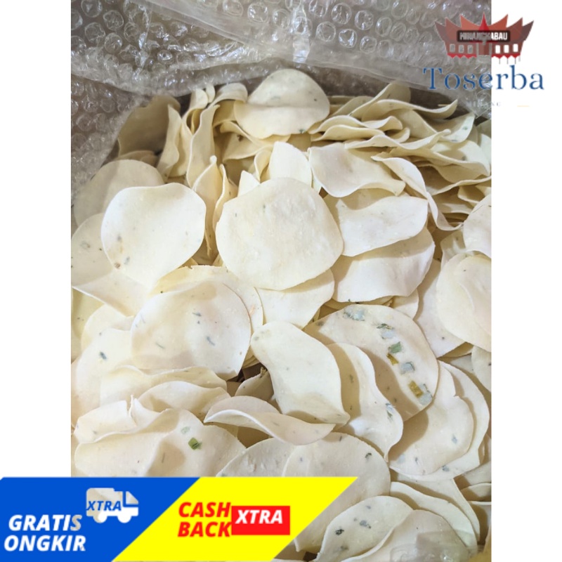 

Kerupuk kubang sawahlunto ubi singkong putih asli minang 100 gram