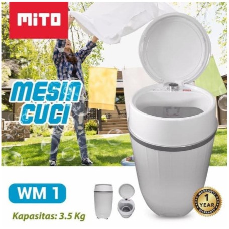 Mesin Cuci Portable Mini Mito Mitochiba Kapasitas 3.5 Kg WM1 WM-1 WM 1