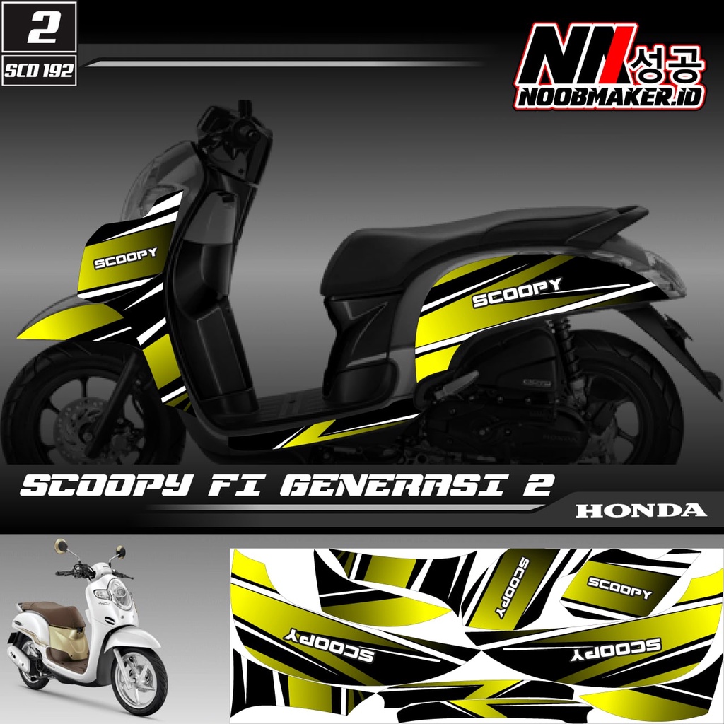 SCD 192 DECAL STICKER SCOOPY FI 2017 2018 2019 2020 SIMPEL