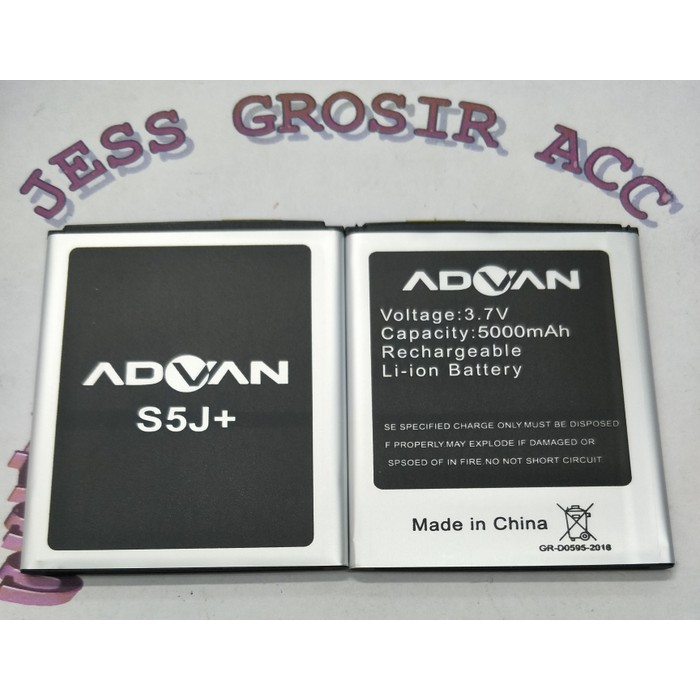 Baterai Battery ADVAN Vandroid S5J+ S5J Plus Double Power 5000Mah - Hitam