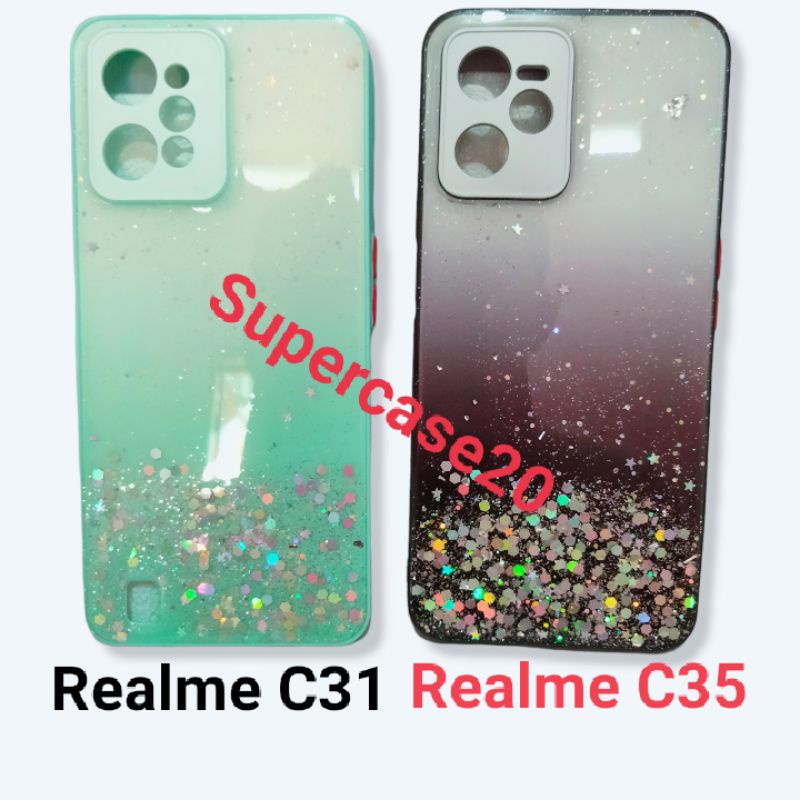 Realme C31 Realme C35 Casing Glitter Cantik Mewah Elegan Realme C31 Realme C35 Terbaru
