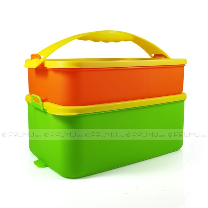 Rantang Susun Plastik - Rantang 2 Susun - Rantang Plastik Susun - Plastic Lunch box - Okaya 1S1M