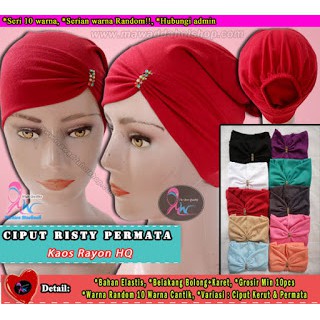 ciput permata / ciput polos / ciput kaos rayon / ciput kerut (risty permata)