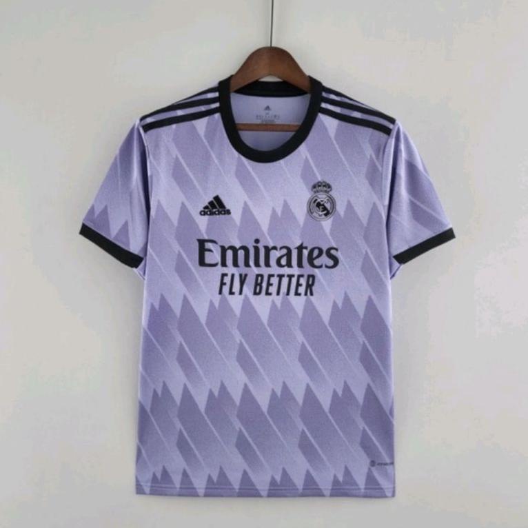JERSEY REAL MADRID AWAY PURPLE 2022/2023 UNGU 22/23 GRADEORI OFFICIAL SMLXL 2XL 3XL 4XL XXL XXXL XXX