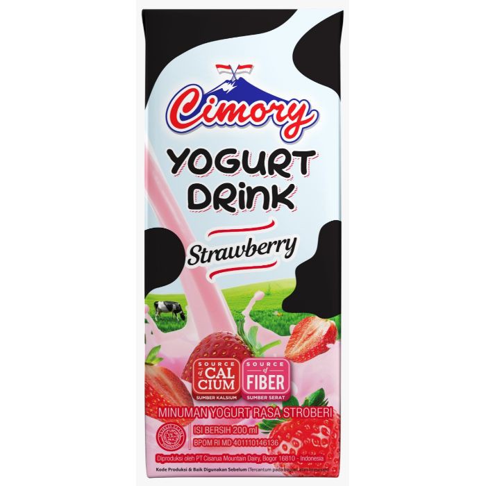 CIMORY YOGURT DRINK UHT STRAWBERRY 200 ML / MINUMAN SUSU