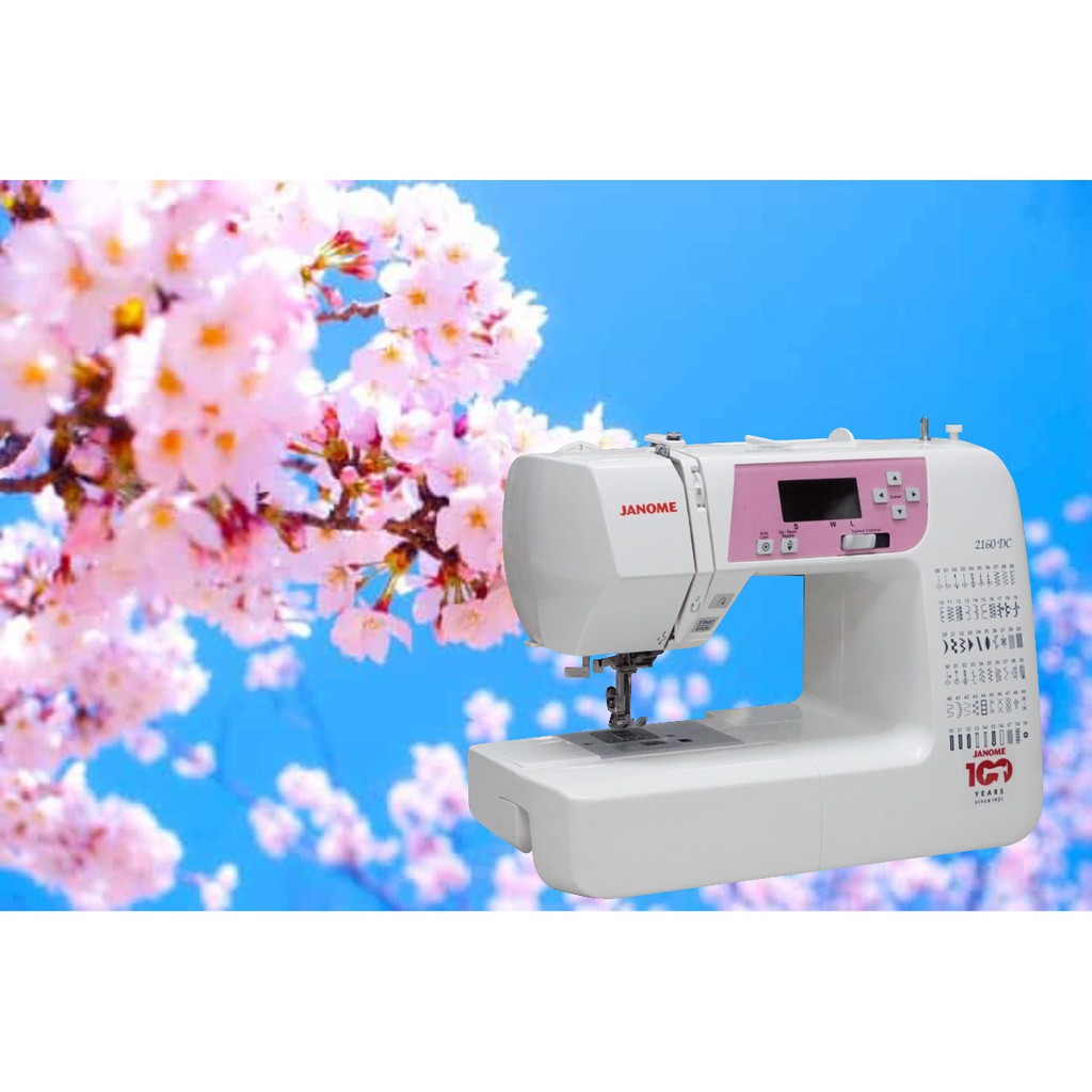 promo mesin jahit portable janome 2160dc - pink