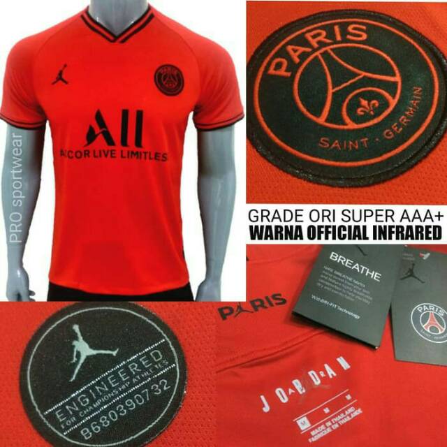 Jersey PSG away jordan 2019 2020 grade ori