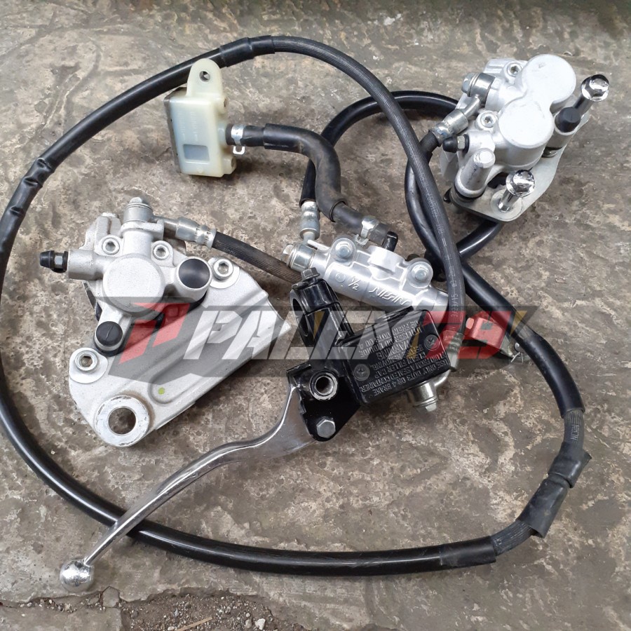 Rem Set Ori KLX 150 S L BF Dtracker Copotan Master Kaliper Selang Kampas Depan Belakang Second