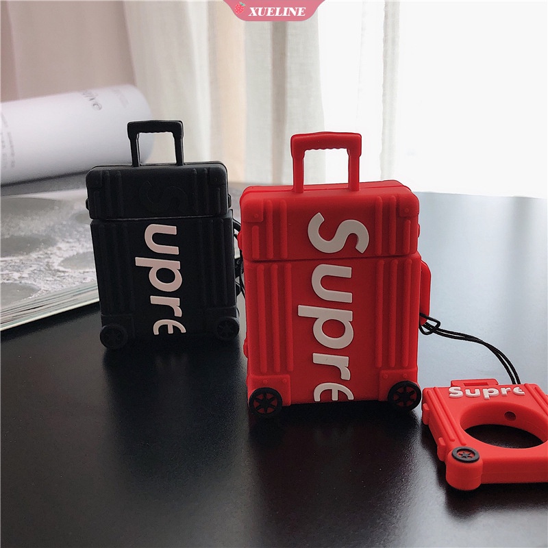 Casing soft Case Silikon Motif Kartun Supreme Untuk AirPods 1 / 2 / 3 Pro