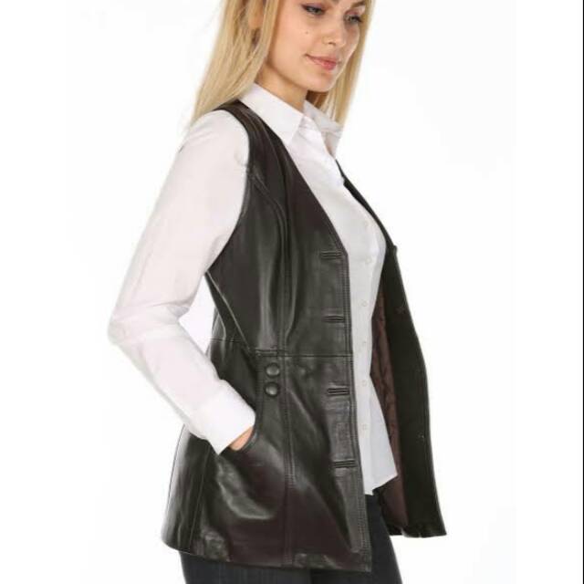 Rompi Vest Kulit Wanita Harian