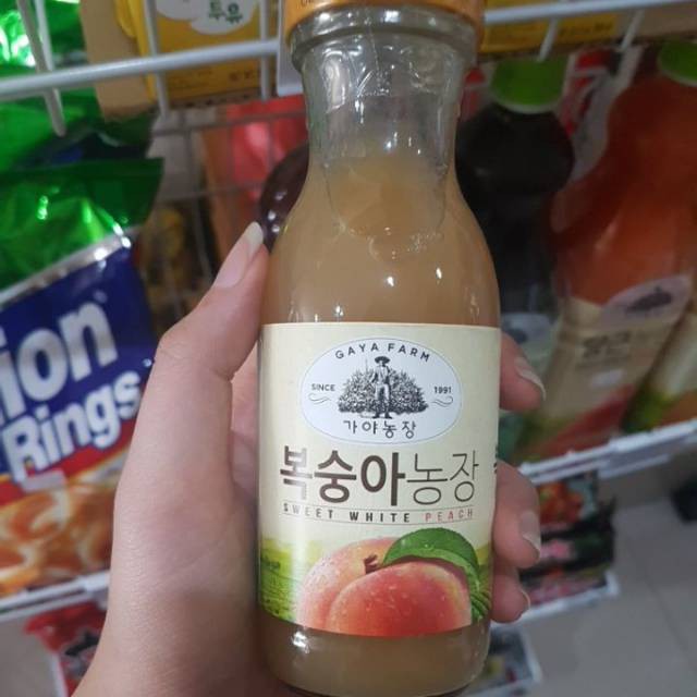 

Wong Jin Gaya farm Peach Juice 180ML. minuman korea