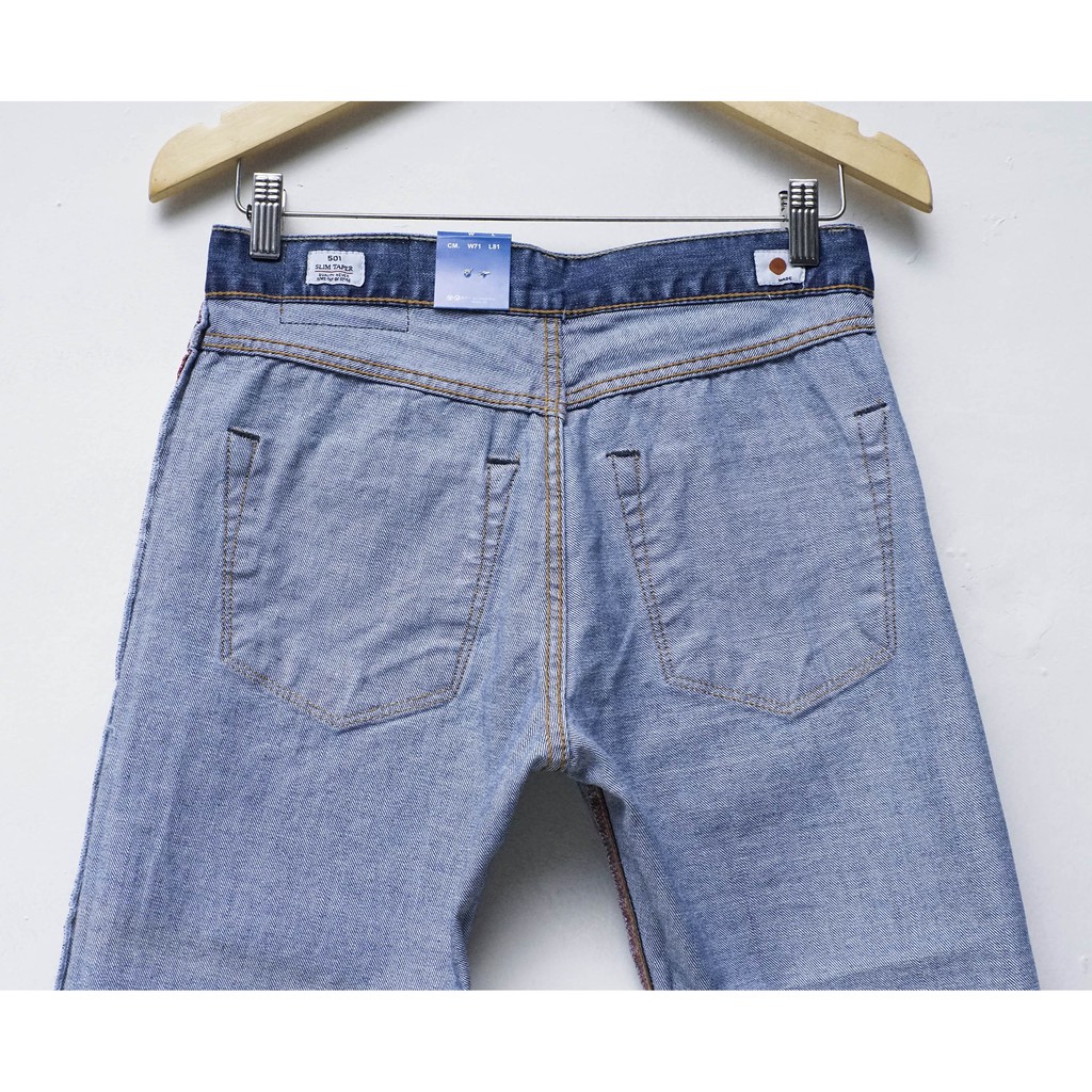 Levi's Grantex 501 Made in Japan | Jeans Pria | Aqua Blue | 501GRJPN - 04