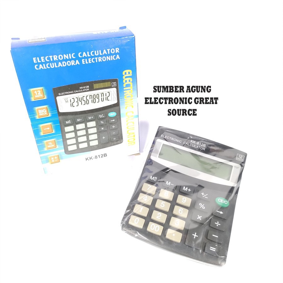 KK812B Kalkulator 812 Electronic Calculator 21Digit Big Display