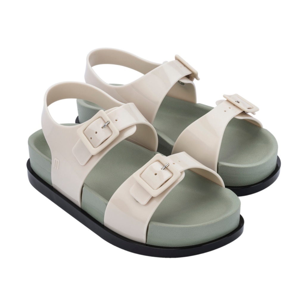 Melissa Wide Platform Ad Black/Green/Beige