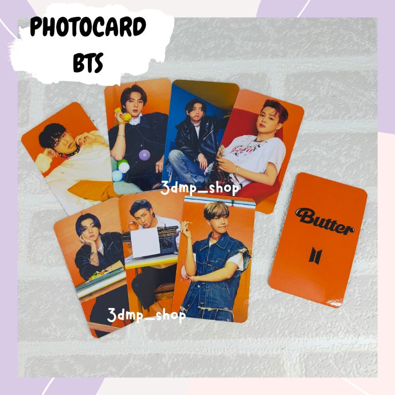 [MINIMAL PESAN 2] Photocard photo lomo card lomocard bts butter jungkook v jimin suga taehyung rapmonster jhope