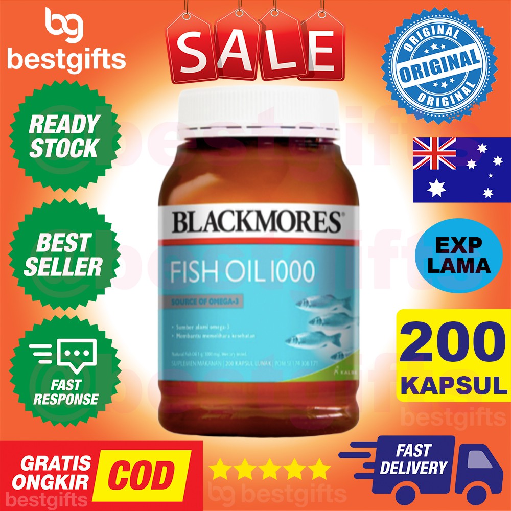 Blackmores Fish Oil Omega 3 6 9 Minyak Ikan Salmon Kalbe 200 Kapsul Shopee Indonesia