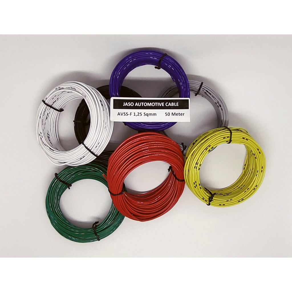 Automotive Cable Kabel Otomotif AVSS ~ f 1.25 Sqmm 20M Double Ink Marking ( AVSS 1.25mm 1,25mm 1,25 