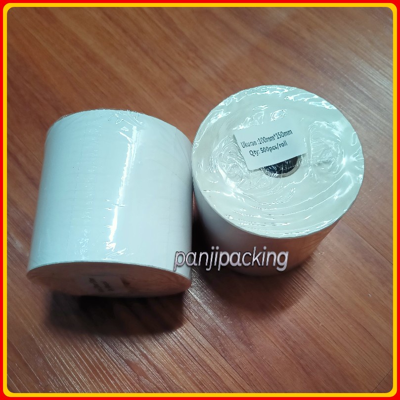 

HJK LABEL BARCODE STIKER 100X150 isi 500 lbr KERTAS STICKER DIRECT THERMAL