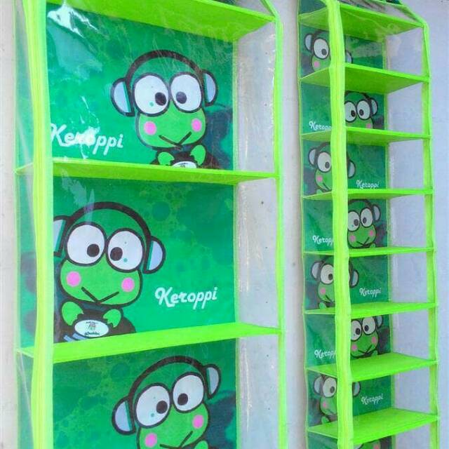 Rak Tas & Rak Sepatu set - Rak tas rak sepatu motif karoppi