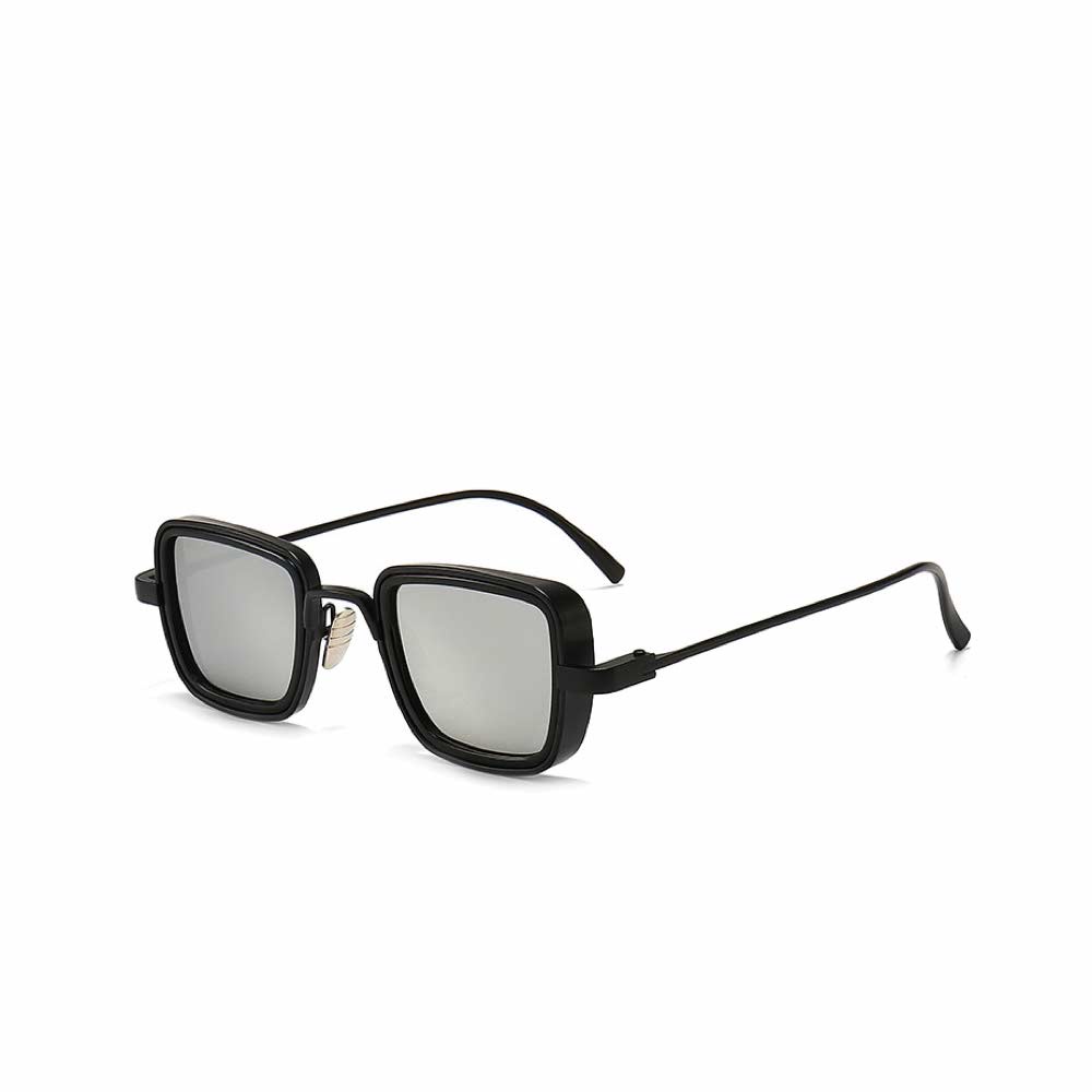 Kacamata Polarized UV400 [ Hitam Silver ] Anti Radiasi - Sunglasses Pria &amp; Wanita Korea - HM8106