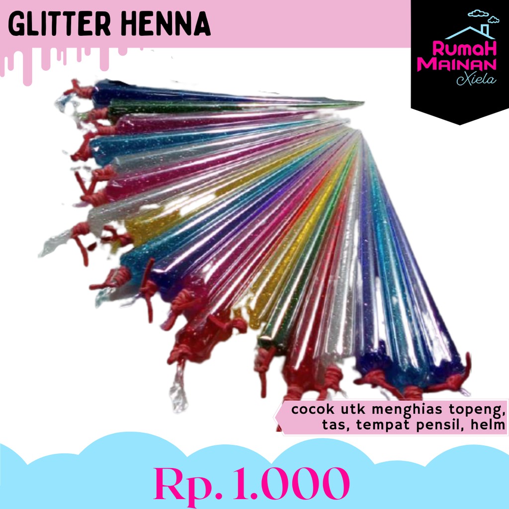 GLITTER HENNA - CAT TINTA TIMBUL MANIK MANIK - 1250