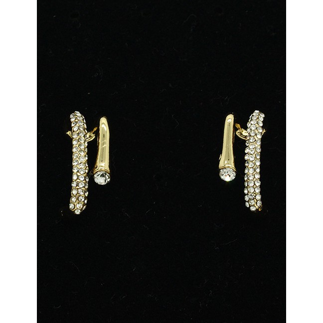 LRC Anting Tusuk Fashion Color Earrings With Diamonds Resin P8219X