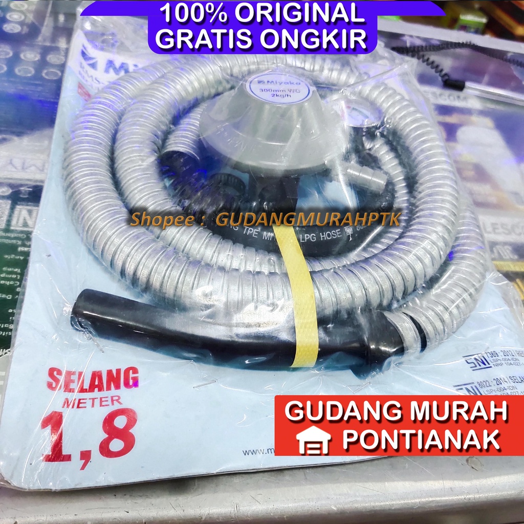 Selang Gas Miyako Regulator Besar Paket RMS 107 Aman dan Lengkap cincin gas