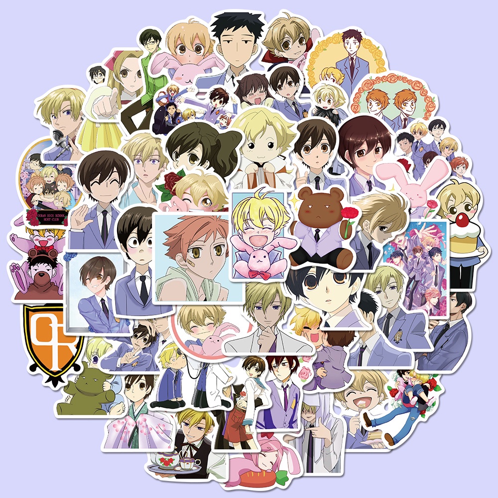 50 Pcs Stiker Motif Kartun Anime Jepang Tahan Air Untuk Laptop Anak
