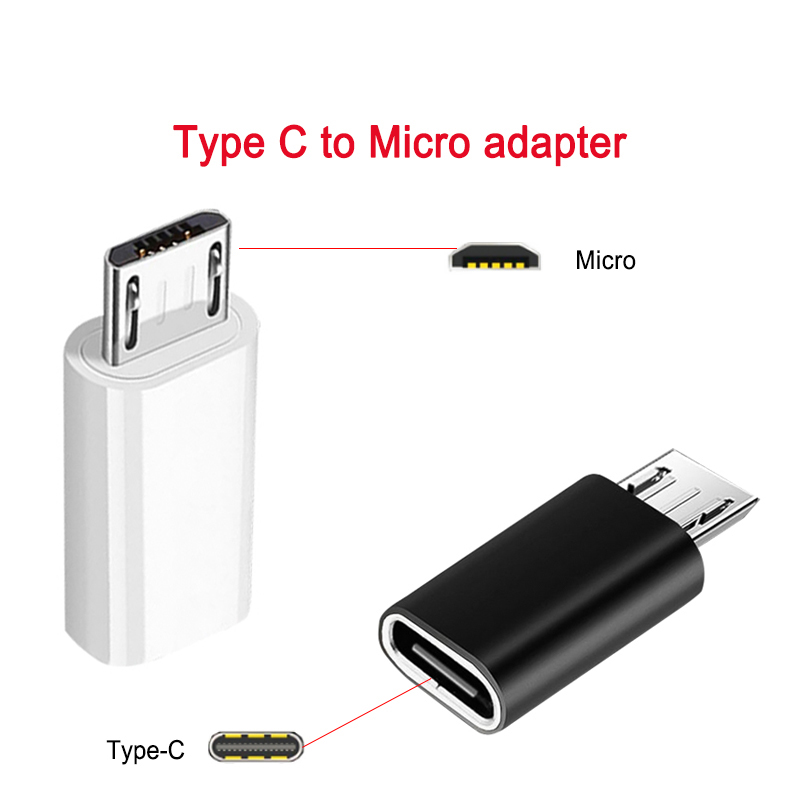 Kabel Adapter Konverter Data / Charger Otg Mini Tipe C Ke Micro Usb Untuk Android