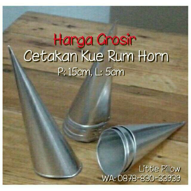 Cetakan Kue Rum Horn/ Kue Cuncum/ Pasung Kecil/ Bolu Corneto/ Horn