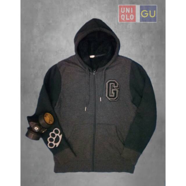 GU uniqlo sherpa hoodie jacket second original