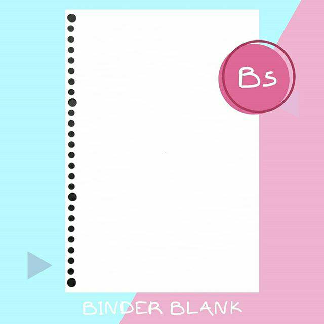 

LOOSE LEAF BLANK B5 50 SHEETS