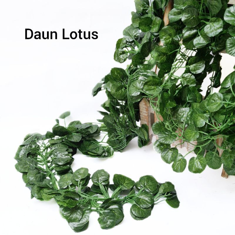 AL92 (12PCS) Daun Rambat 2m Lotus Peperomia Semangka Anggur Sri Gading Plastik Hiasan Backdrop