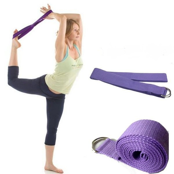 TBI D Ring Tali Yoga Stretch Strap Band Panjang Long Gym Pilate Fitness