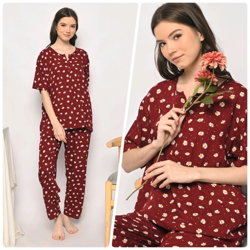 ONE SET PIYAMA RAYON-CPJ SLTG DAISY MARON