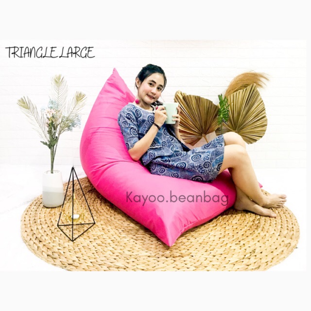 PLUS ISI BEAN BAG MURAH TRIANGLE - WATERPROOF - OUTDOOR