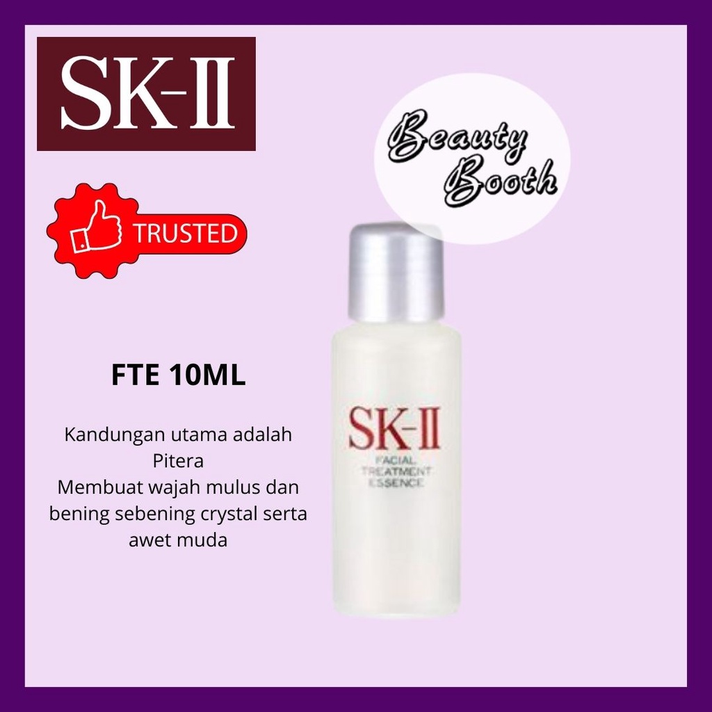 SK-II SKII SK2 SK II FTE 10ML Facial Treatment Essence 10 ml Pitera Kulit Glowing Mulus Kinclong Bercahaya Wajah Muka Skin