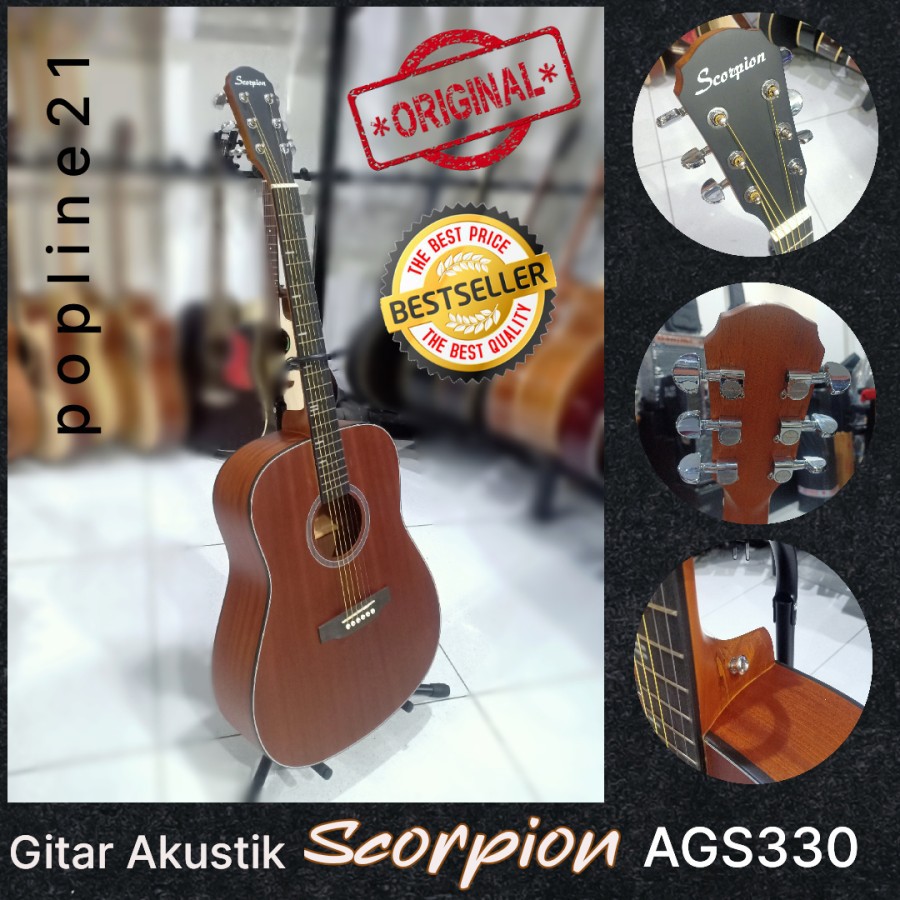 Gitar Akustik SCORPION AGS330 / AGS 330 Acoustic Guitar Scorpion